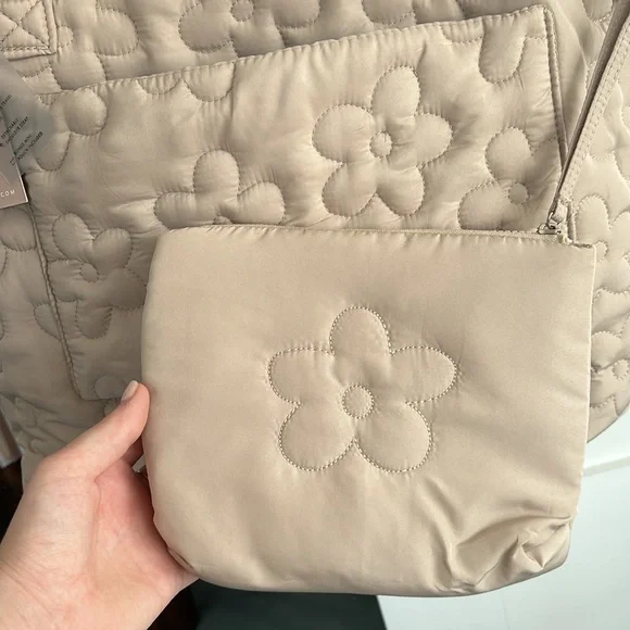 NWT Wilo the Label Floral Daisy Puffer Bag - Picture 11 of 16